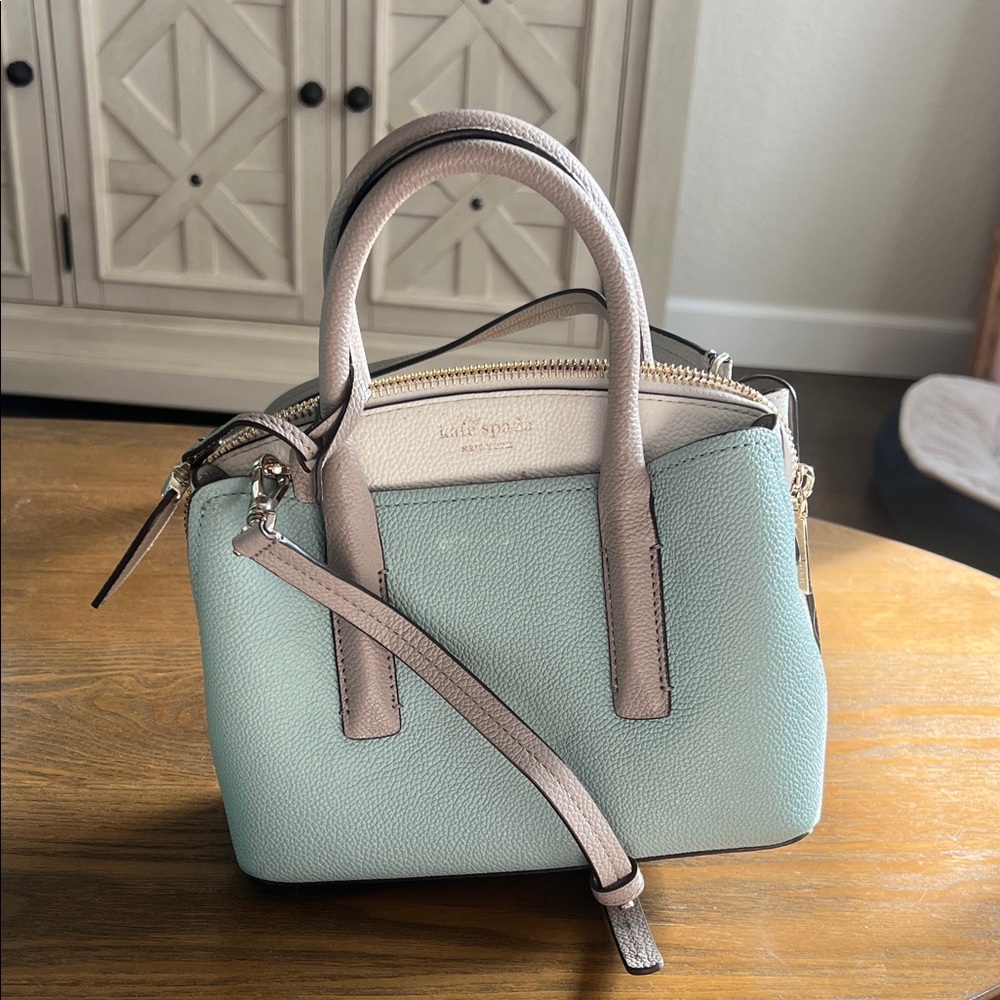 Kate Spade Mint and Taupe Satchel